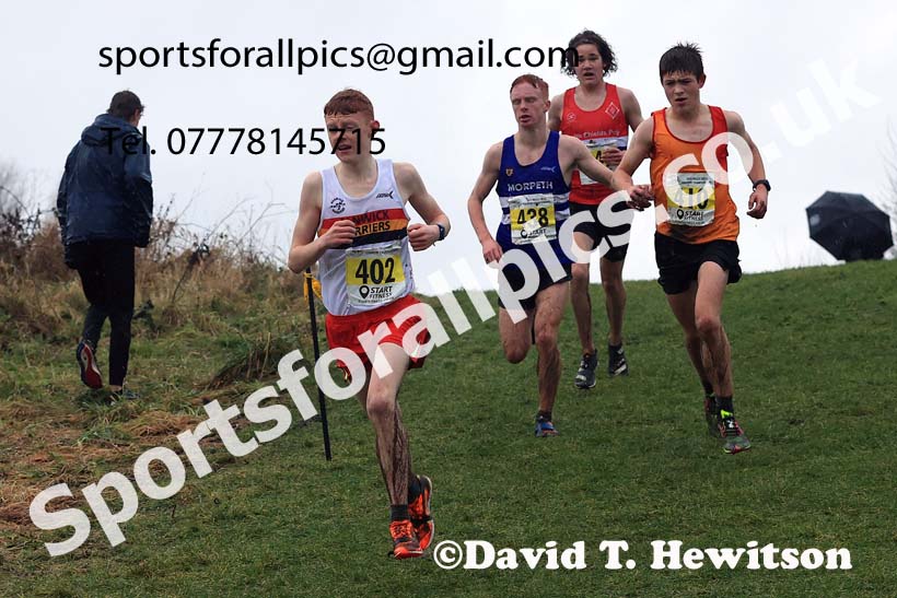 Mens under-17s 2023 North Eastern Cross Country Champs., Temple Park, South Shields. Photo: David T. Hewitson/Sports for All Pics